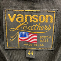 VANSON バンソン USA製 DJCB2 3rdタイプ カウハイド レザージャケット ブラック size44 瑞穂店