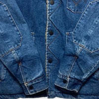 ROARK ロアーク Wrangler ラングラー Roundup Jacket デニム ボアジャケット ランチ インディゴ ブラウン RJ244 USA製 Size M 瑞穂店