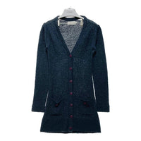 Stussy ステューシー GIRLS ガールズ ウール混 ロングカーディガン ネイビー sizeM 瑞穂店