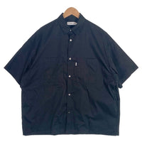 Graphpaper グラフペーパー Solotex Twill S/S Oversized Box Shirt ソロテックス ツイルショートスリーブシャツ ブラック ボックスシルエット GM232-50054B Size F 福生店