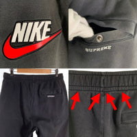 SUPREME シュプリーム 18AW NIKE ナイキ Sweat Pant スウェットパンツ ブラック ロゴワッペン 刺繡 BQ3768-010 Size S 福生店
