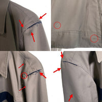 60-70's 2トーン ワークジャケット ジップアップ グレー ネイビー コットン ポリエステル TALON Size 40 福生店