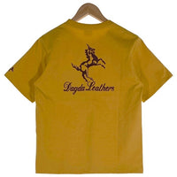 Dagda Leathers ダグダレザーズ プリント ポケットTシャツ 袖刺繡 マスタード 旧マッコイ 滝沢氏 Size S 福生店