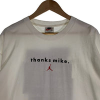 90~00's NIKE ナイキ thanks mike. マイケルジョーダン プリントTシャツ ホワイト メキシコ製 Size XL 福生店