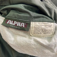 ALPHA INDUSTRIES アルファインダストリーズ USA製 80's 初期タグ IDEAL MA-1 フライトジャケット オリーブ sizeXL 瑞穂店