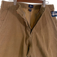 90's STUSSY ステューシー コーデュロイ ショートパンツ ベージュ 紺タグ カンボジア製 デッドストック Size 34 福生店