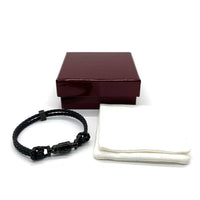 GUCCI グッチ Braided bracelet with piston detail ピストン ディテール ブレイド ブレスレット ブラック 859240 Size 全長約20cm 福生店