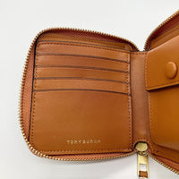 Tory Burch トリーバーチ 二つ折り財布 ラウンドジップ デニム調 ブルー系 瑞穂店