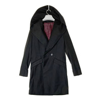 NO ID. ノーアイディー ダブル テーラードジャケット フード ブラック Size 1 瑞穂店