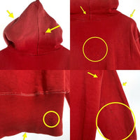 50's Hanes ヘインズ WIND SHIELD セットインスリーブ プルオーバースウェットパーカー レッド Size L 福生店