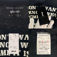 glamb グラム Tramp CS プリントTシャツ 5分袖 ブラック GB16WT/CS17 Size 3 福生店