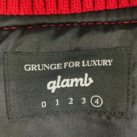 glamb グラム ドンキーカラー レザー ウールスタジャン レッド GB17AT/JKT10 Size 4 瑞穂店