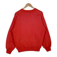 80's Hanes ヘインズ 前V ブランク スウェットトレーナー レッド 無地 Size M 福生店