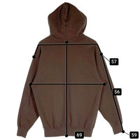 STANDARD CALIFORNIA スタンダードカリフォルニア SD US Cotton Script Logo Zip Hood Sweat コットン スクリプト ロゴ ジップ フード スウェット フーディー パーカー ブラウン Size XL 福生店