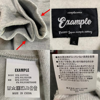 EXAMPLE エグザンプル BB BEAR CREWNECK クルーネック スウェットトレーナー グレー Size XL 福生店