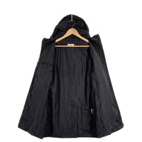 PRADA プラダ ナイロン フーデッド ジップアップジャケット ハーフ丈 中綿 ブラック Size XL 福生店