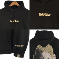 SAPEur サプール ロッドマンプリント プルオーバースウェットパーカー ブラック Size M 福生店