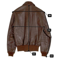 80's 90's AVIREX アヴィレックス EMAR ジップ Genuine Horsehide ホースハイド A-2 レザー フライト ジャケット ブラウン DRAWING NO. 30-1415, CONTRACT NO. 1978-01 USA製 Size 34 福生店