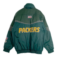 90-00's NFL PRO LINE GREENBAY PACKERS グリーンベイ・パッカーズ ナイロンジャケット 中綿 グリーン LOGO ATHLETIC Size L 福生店