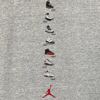 90's NIKE ナイキ 14 YEARS OF AIR エアジョーダン プリントTシャツ グレー メキシコ製 Size XL 福生店