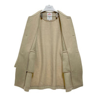 DANTON ダントン DT-A0012 WOOL LIGHT PILE ウール ノーカラーロングコート ベージュ size36 瑞穂店