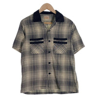 Style Eyes スタイルアイズ オープンカラー チェックシャツ 半袖 ブラック アイボリー SE35055 Size M 福生店
