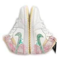 NIKE ナイキ DD1666-100 GS Air Jordan 1 Mid Paint Drip エアジョーダン スニーカー ホワイト size24.5cm 瑞穂店