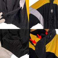 BALENCIAGA バレンシアガ カラーブロックアノラック プルオーバー コットン ブラック イエロー T830 534357 TAV04 Size XL 福生店