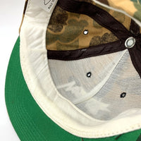 STUSSY ステューシー CAPZ ストックロゴ刺繡 カモフラージュ 6パネルキャップ スナップバック キャンバス地 オールド 白タグ USA製 福生店