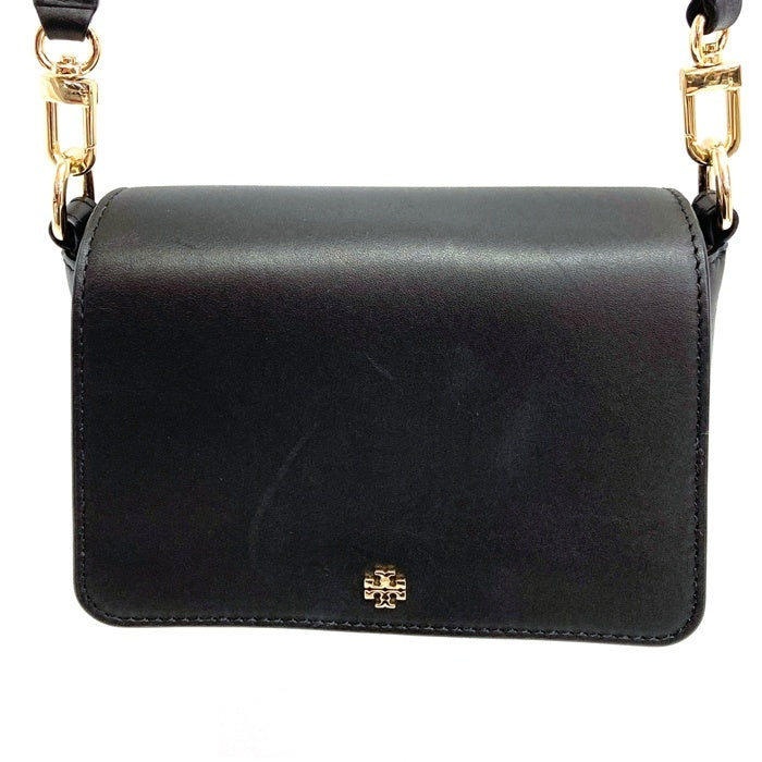 Tory Burch 超美品❣️ブラックレザーショルダーバッグ キラ ターンロック ショルダーバッグ: レディース ショルダー