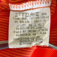 VERSACE JEANS COUTURE ヴェルサーチジーンズクチュール ストライプ 半袖シャツ イタリア製 オレンジ sizeM 瑞穂店