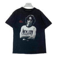 90-00's John Lennon ジョンレノン NEW YORK CITY プリントTシャツ ブラック 1996コピーライト 袖裾ダブル Size L 相当 瑞穂店