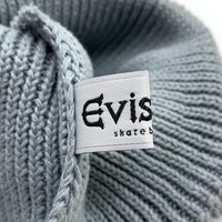 EVISEN SKATEBOARDS エビセン スケートボード LOGO BEANIE ロゴビーニー ニット帽 刺繡ロゴ グレー 福生店