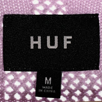HUF ハフ MONOGRAM JACQUARD ZIP SWEATER モノグラム ジャガードジップセーター 半袖 ラベンダー KN00485 Size M 福生店