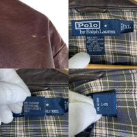 90's Polo by Ralph Lauren ポロバイラルフローレン Genuine Leather Jacket ラムレザー ジャケット ブラウン Size XL 福生店