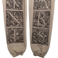 SAINT Mxxxxxx セントマイケル DENIM TEARS デニムティアーズ DT SWEAT PANTS MURAL スウェットパンツ ベージュ 汚れ加工 SM-S23-0000-094 Size L 福生店