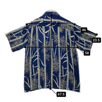 EVISU エヴィス レーヨン アロハシャツ ハワイアン 竹柄 ネイビー Size 40 瑞穂店