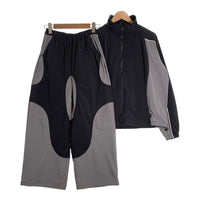 Spfloe ナイロンストレッチ トラックスーツ ジャケット パンツ ブラック セットアップ グレー Size S/M 福生店