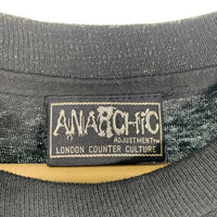 80-90's Anarchic Adjustment アナーキックアジャストメント サークルA 両面プリント Tシャツ ブラック USA製 FRUIT OF THE LOOM Size XL 福生店