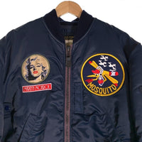 C.A.B. CLOTHING キャブクロージング U.S. AIR FORCE エアフォース Marilyn Monroe マリリンモンロー MOSQUITO B-15C フライトジャケット ネイビー MIL-J-6251 Size 42 福生店