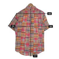 WAREHOUSE ウエアハウス パッチワーク マドラスチェックシャツ ピンク Size L 相当 福生店