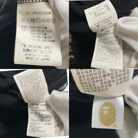A BATHING APE ア ベイシング エイプ Souvenir Shark Zip Hoodie スーベニア シャーク ジップ パーカー フーディー ブラック ホワイト 001ZPK301308M Size XL 福生店