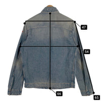 DIESEL ディーゼル D-ROHE ジップアップ デニムジャケット インディゴ 袖刺繡ロゴ Size M 福生店