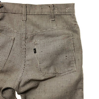70's LEVI'S リーバイス STA-PREST スタプレ ブーツカットパンツ 千鳥格子 BIG E TALON42 ブラウン Size w82cm 瑞穂店