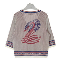 HYSTERIC GLAMOUR ヒステリックグラマー 01231ND03 SNAKEジャカード カーディガン ホワイト sizeF 瑞穂店