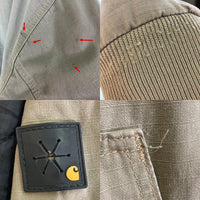 Carhartt カーハート 14806 裏キルティング 企業ロゴ リップストップ アクティブジャケット ベージュ sizeL 瑞穂店