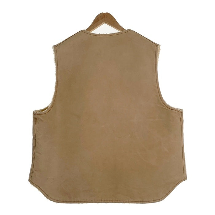 80's CARHARTT カーハート ダックベスト 内ボア ベージュ 6SV USA製