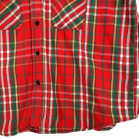 60-70's FIVE BROTHER ファイブブラザー フランネルシャツ チェック レッド グリーン USA製 Size XL 福生店