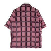 Needles ニードルズ MR180 S/S Cowboy One-Up Shirt Papillon ウエスタンシャツ パピヨン柄 レーヨン ピンク sizeM 瑞穂店