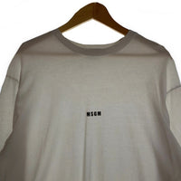 MSGM エムエスジーエム フロントロゴプリント ロングスリーブTシャツ ホワイト 2940MM160 Size M 福生店